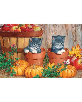 Puzzle Cobble Hill - Persis Clayton Weirs: Pumpkin Kittens, 180 piese XXL (44474)