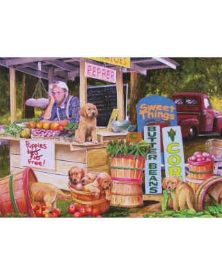 Puzzle Cobble Hill - Puppies For Free, 35 piese XXL (44571)