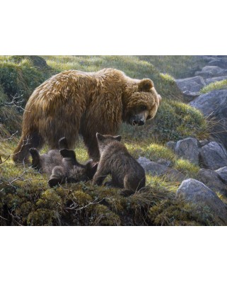 Puzzle Cobble Hill - Robert Bateman: Grizzly and Cubs, 400 piese (44546)