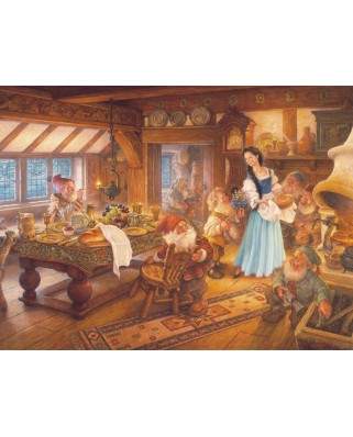 Puzzle Cobble Hill - Scott Gustafson: Snow White and the Seven Dwarves, 400 piese (44439)