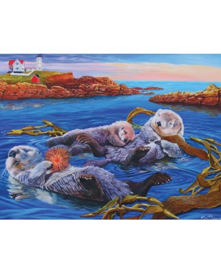 Puzzle Cobble Hill - Sea Otter Family, 400 piese (44442)