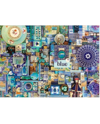 Puzzle Cobble Hill - Shelley Davies: Blue, 1000 piese (58280)
