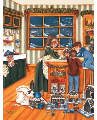 Puzzle Cobble Hill - Shelley McVittie: Gingerbread Makers, 275 piese XXL (44431)