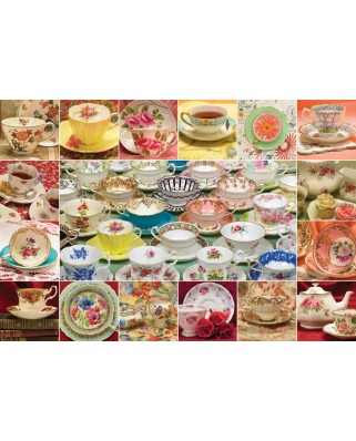 Puzzle Cobble Hill - Teacup Collection, 2000 piese (44313)