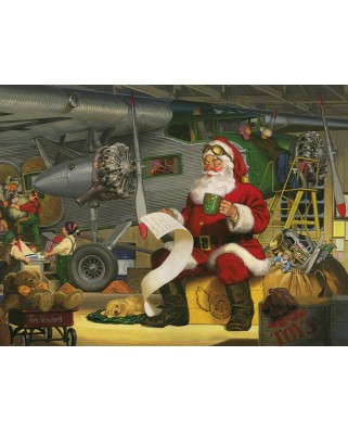 Puzzle Cobble Hill - Tom Newsom: Santa's Checklist, 500 piese XXL (56120)