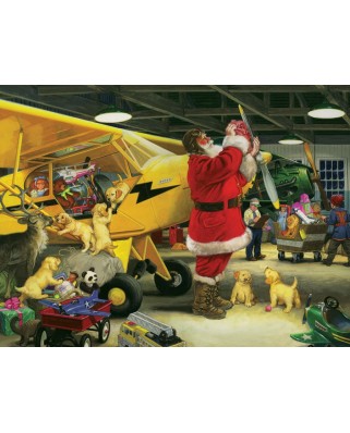 Puzzle Cobble Hill - Tom Newsom: Santa's Hanger, 400 piese (44448)