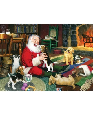 Puzzle Cobble Hill - Tom Newsom: Santa's Playtime, 1000 piese (58253)