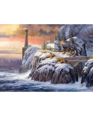Puzzle Cobble Hill - Winter Lighthouse, 1000 piese (64972)