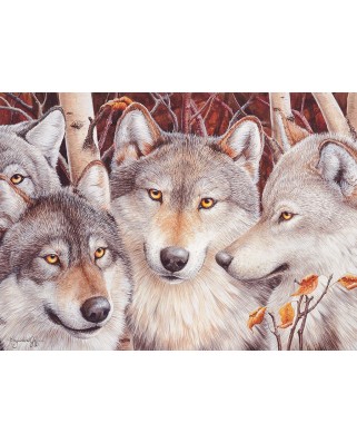 Puzzle Cobble Hill - Wolf Crowd, 1000 piese (47564)
