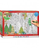 Puzzle de colorat Eurographics - Christmas Trees, 300 piese XXL (6033-0886)