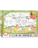Puzzle de colorat Eurographics - Color Me - Farm, 100 piese (6111-0893)