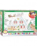 Puzzle de colorat Eurographics - Color Me - Santa's Sleigh, 100 piese (6111-0917)