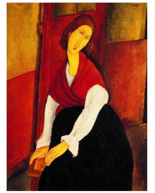 Puzzle Eurographics - Amedeo Modigliani: Jeanne Hebuterne Rote Stola, 1000 piese (6000-1501)