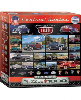 Puzzle Eurographics - American Cars of the 1930s, 1000 piese (8000-0674)