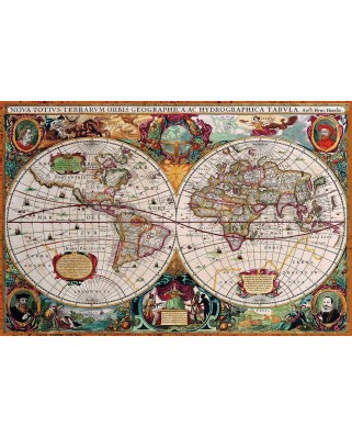 Puzzle Eurographics - Antique World Map, 2000 piese (8220-1997)