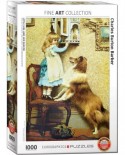 Puzzle Eurographics - Charles Burton Barber: Little Girl and her Sheltie, 1000 piese (6000-5330)
