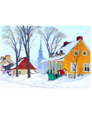 Puzzle Eurographics - Clarence Gagnon: Wintermorgen in Baie-St-Paul, 1000 piese (6000-7190)