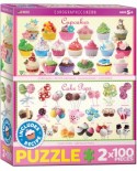 Puzzle Eurographics - Cupcakes & Cake Pops, 2x100 piese (8902-0623)