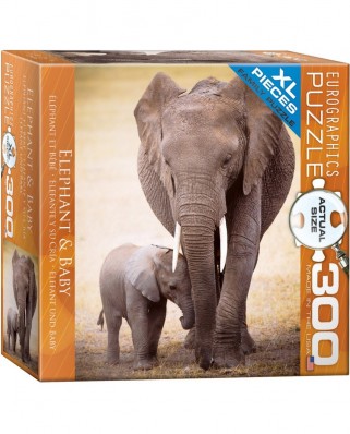 Puzzle Eurographics - Elephant & Baby, 300 piese XXL (8300-0270)