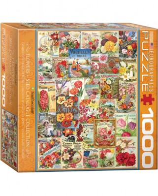 Puzzle Eurographics - Flowers Seed Catalogue Collection, 1000 piese (8000-0806)