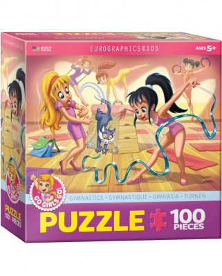 Puzzle Eurographics - Go Girls Go! Gymnastics, 100 piese (6100-0415)