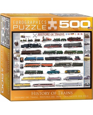 Puzzle Eurographics - History of Trains, 500 piese (8500-0251)