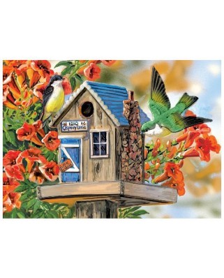 Puzzle Eurographics - Janine Grende: Trumpet Vines & Tree Sparrows, 300 piese (8300-0602)