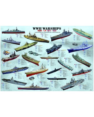 Puzzle Eurographics - Kriegsschiffe des 2. Weltkrieges, 1000 piese (8000-0133)