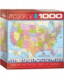 Puzzle Eurographics - Map of the United States of America, 1000 piese (8000-0788)