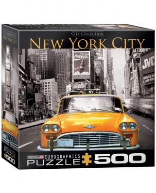 Puzzle Eurographics - New York City Yellow Cab, 500 piese XXL (8500-0657)