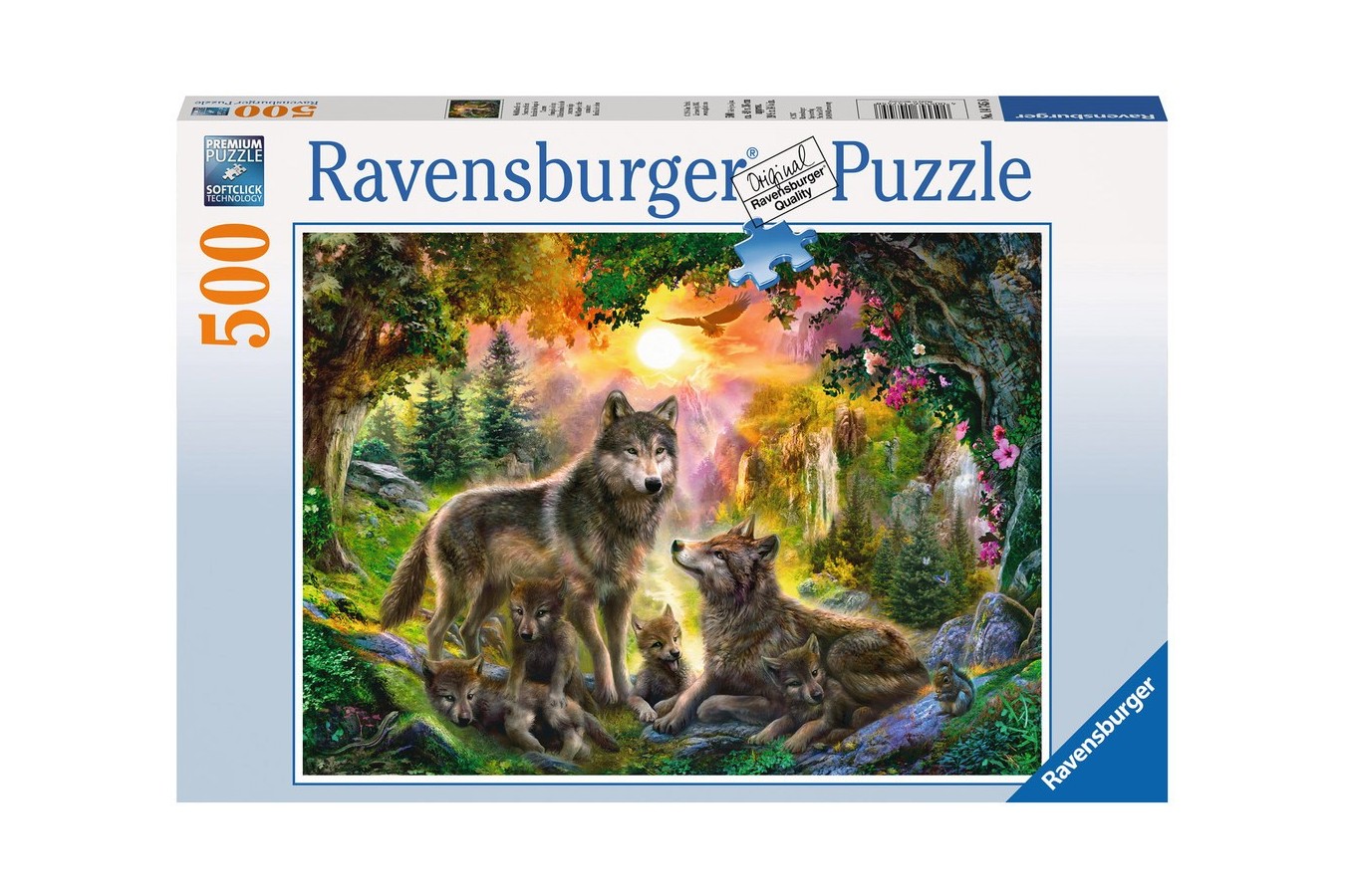 Puzzle Ravensburger - Familia Lupilor, 500 piese (14745)