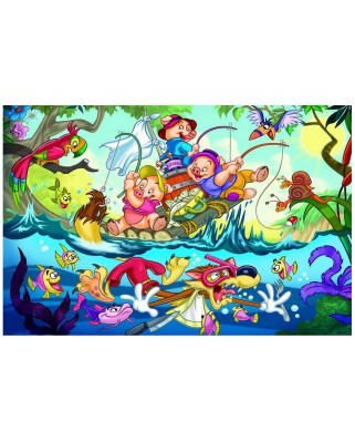 Puzzle Eurographics - Three Little Pigs, 35 piese (6035-0423)