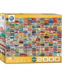 Puzzle Eurographics - Volkswagon Groovy Bus Collage, 2000 piese (8220-0783)