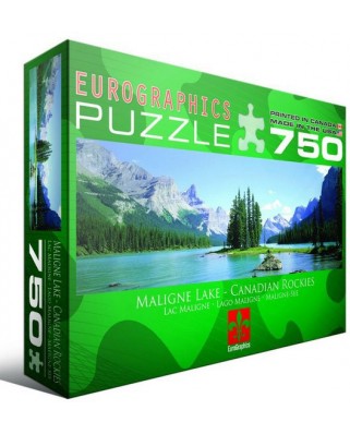 Puzzle panoramic Eurographics - Maligne Lake Rocky Mountains, 750 piese (6005-1418)