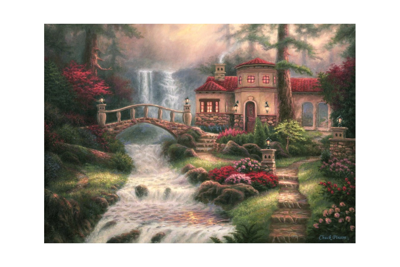 Puzzle Grafika - Chuck Pinson: Sierra River Falls, 1500 piese (63125)
