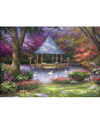 Puzzle Grafika - Chuck Pinson: Swan Pond, 2000 piese (63169)