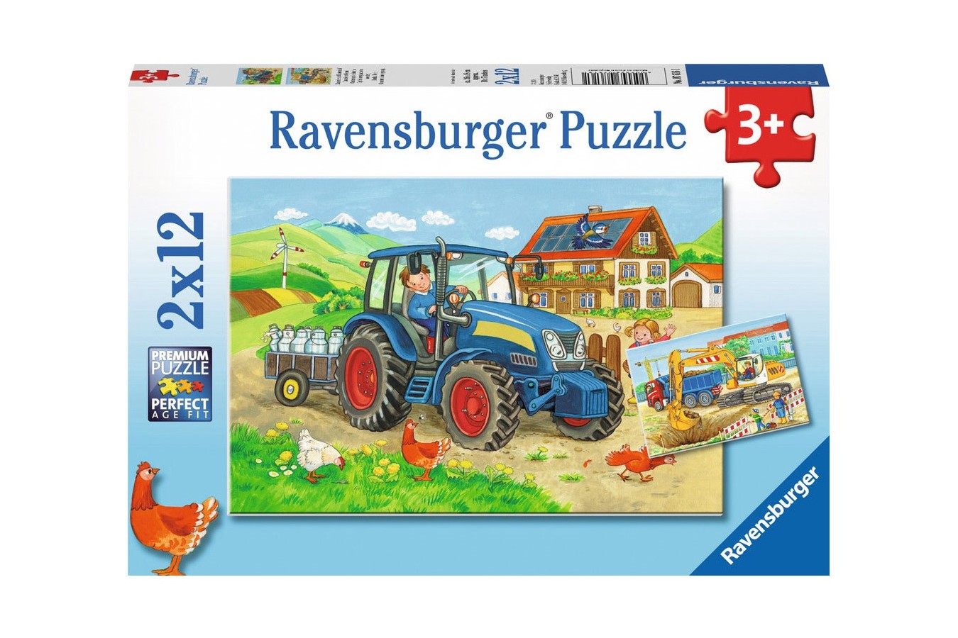 Puzzle Ravensburger - Santier, 2x12 piese (07616)