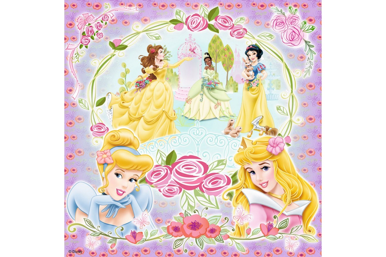 Puzzle Ravensburger - Printesele Disney, 2x64 piese (07267)