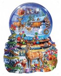 Puzzle contur SunsOut - Adrian Chesterman: Christmas Snow Globe, 1000 piese (64436)