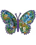 Puzzle contur SunsOut - Alixandra Mullins: Rainforest Butterfly, 1000 piese (45396)