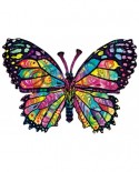 Puzzle contur SunsOut - Dean Russo: Stained Glass Butterfly, 1000 piese (64446)
