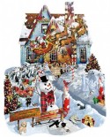 Puzzle contur SunsOut - Lori Schory: Christmas at our House, 1000 piese (64382)