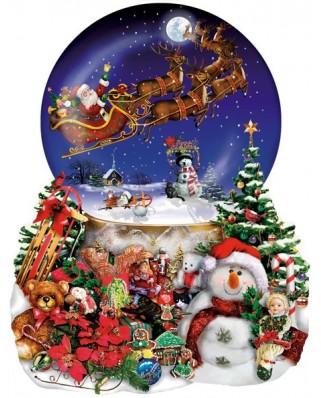 Puzzle contur SunsOut - Lori Schory: Santa's Snowy Ride, 1000 piese (6475)