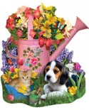 Puzzle contur SunsOut - Lori Schory: Spring Watering Can, 1000 piese (64431)