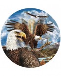 Puzzle rotund SunsOut - Steven Michael Gardner: 13 Eagles, 1000 piese (45105)