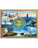 Puzzle SunsOut - Adrian Chesterman: The 7 Manmade Wonders of the U.S.A., 1000 piese (64357)