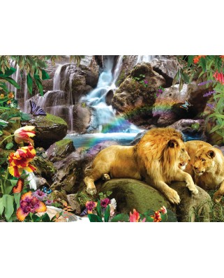 Puzzle SunsOut - Alixandra Mullins: Love Lion Waterfall, 1000 piese (64138)
