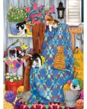 Puzzle SunsOut - Ashley Davis: Porch Kittens, 1000 piese (63893)