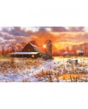 Puzzle SunsOut - Bill Makinson: Snow Barn, 550 piese (64099)