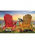 Puzzle SunsOut - Celebrate Life Gallery - Cat Nap at the Beach, 1000 piese (63982)